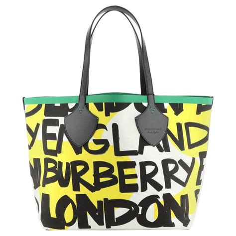 burberry grafitti tote|burberry tote bag reversible.